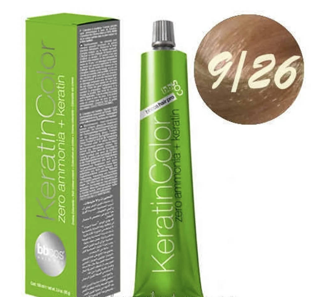 9/26 Крем-фарба для волосся безаміачна BBCOS Keratin Color блондин дуже світлий рожевий 100 мл
9/26 Крем-фарба для волосся безаміачна BBCOS Keratin Color блондин дуже світлий рожевий 100 мл