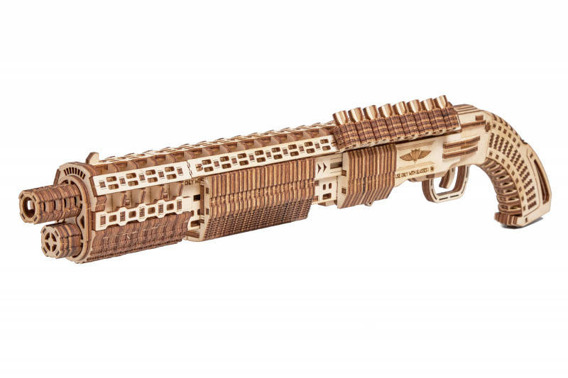 Дробовик SG-12 Wood Trick (390 деталей) - механический деревянный 3д пазл конструктор
Дробовик SG-12 Wood Trick (390 деталей) - механический деревянный 3д пазл конструктор