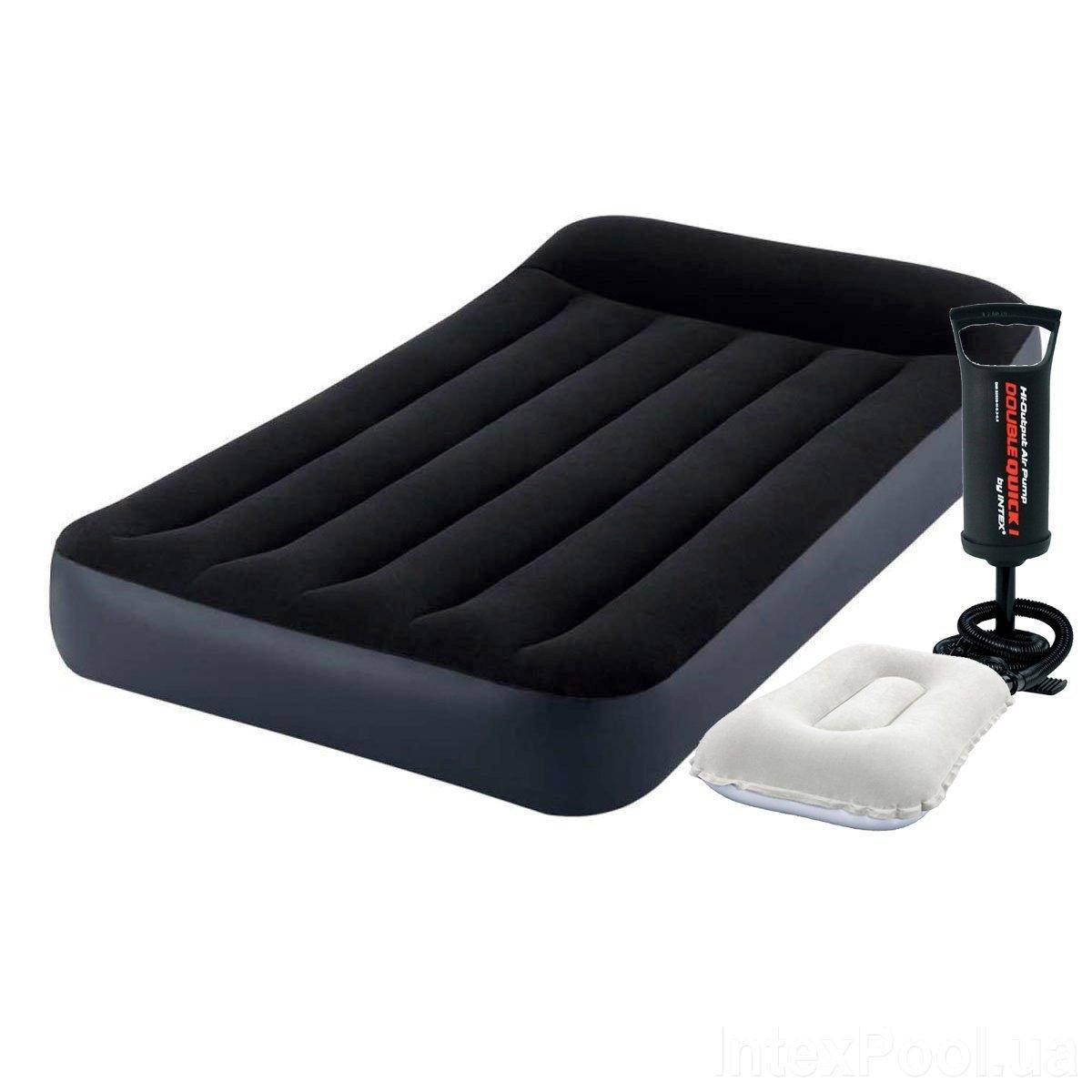 Надувной матрас Одноместный Intex, Серия: Pillow Rest Classic, 99 x 191 x 25 см, с насосом и подушкой, черный
Надувной матрас Одноместный Intex, Серия: Pillow Rest Classic, 99 x 191 x 25 см, с насосом и подушкой, черный