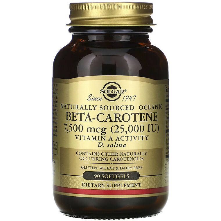 Океанический бета-каротин SOLGAR "100% Natural Oceanic Beta-Carotene" 7500 мкг / 25000 МЕ (90 гелевых капсул)
Океанический бета-каротин SOLGAR "100% Natural Oceanic Beta-Carotene" 7500 мкг / 25000 МЕ (90 гелевых капсул)