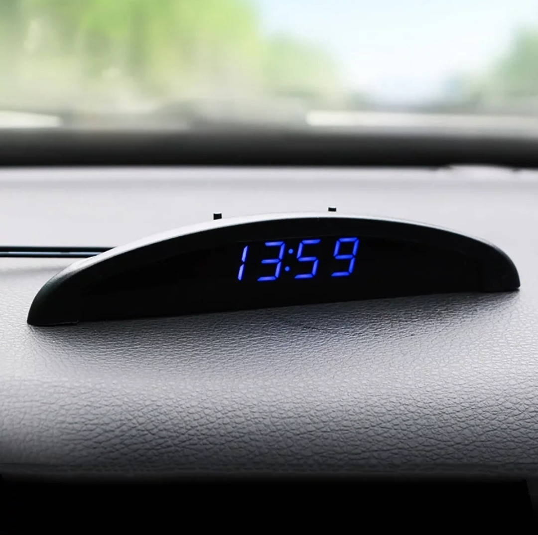 Электронные автомобильные часы + температура + напряжение - СИНИЙ ДИСПЛЕЙ
Электронные автомобильные часы + температура + напряжение - СИНИЙ ДИСПЛЕЙ