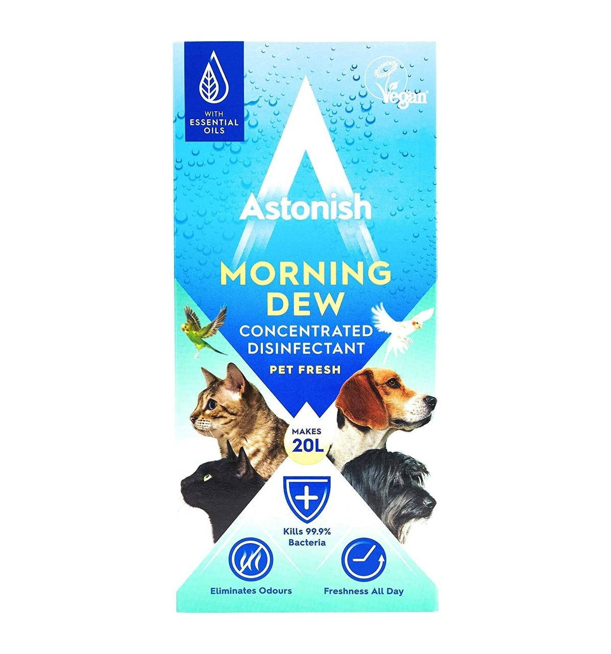 Средство для дезинфекции и уборки после домашних животных Astonish "Morning Dew Pet Fresh" 500мл
Средство для дезинфекции и уборки после домашних животных Astonish "Morning Dew Pet Fresh" 500мл
