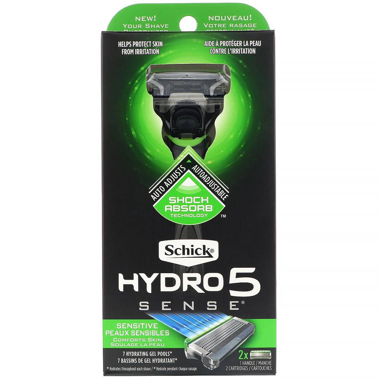 Schick, Hydro 5 Sense, бритва, для чувствительной кожи, 1 бритва, 2 кассеты, официальный сайт, SIK-01321
Schick, Hydro 5 Sense, бритва, для чувствительной кожи, 1 бритва, 2 кассеты, официальный сайт, SIK-01321