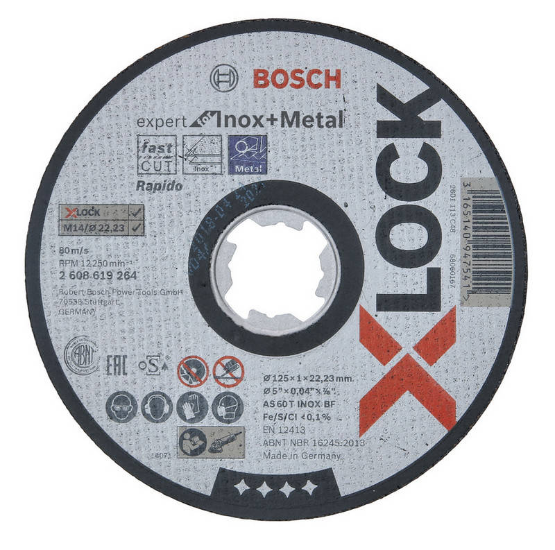 Круг отрезной Bosch X-Lock Expert for Inox + Metal Ø125 × 1,0 × 22,23мм Rapido
Круг отрезной Bosch X-Lock Expert for Inox + Metal Ø125 × 1,0 × 22,23мм Rapido