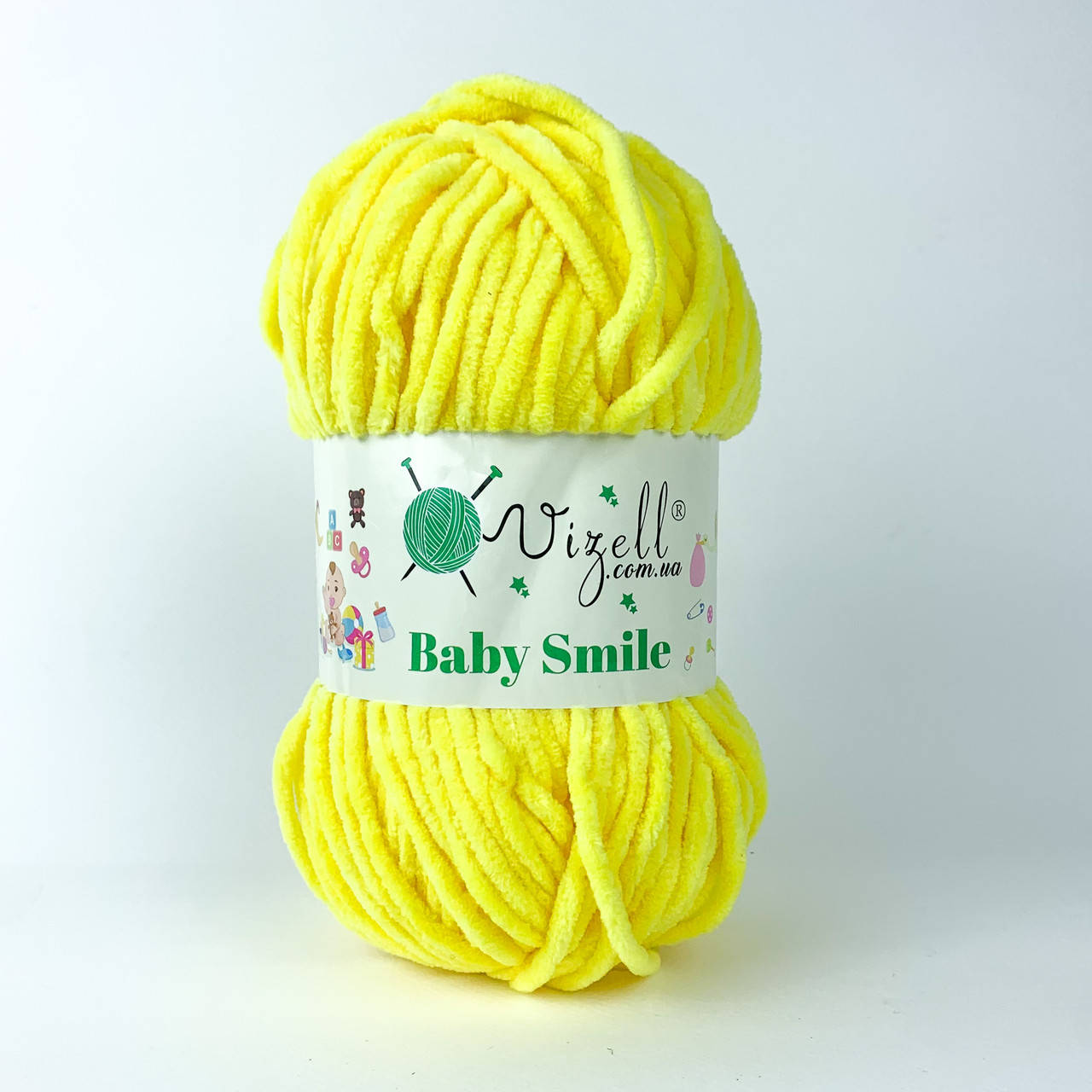 Vizell Baby Smile (Визелл Беби Смаил) № 021 желтый (Пряжа плюшевая, нитки велюр для вязания)
Vizell Baby Smile (Визелл Беби Смаил) № 021 желтый (Пряжа плюшевая, нитки велюр для вязания)