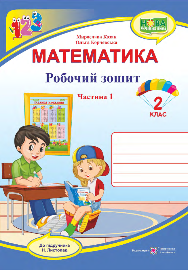 Математика : робочий зошит для 2 класу. У 2 ч. Ч. 1 до підручн. Н. Листопад / Підручники і посібники
Математика : робочий зошит для 2 класу. У 2 ч. Ч. 1 до підручн. Н. Листопад / Підручники і посібники