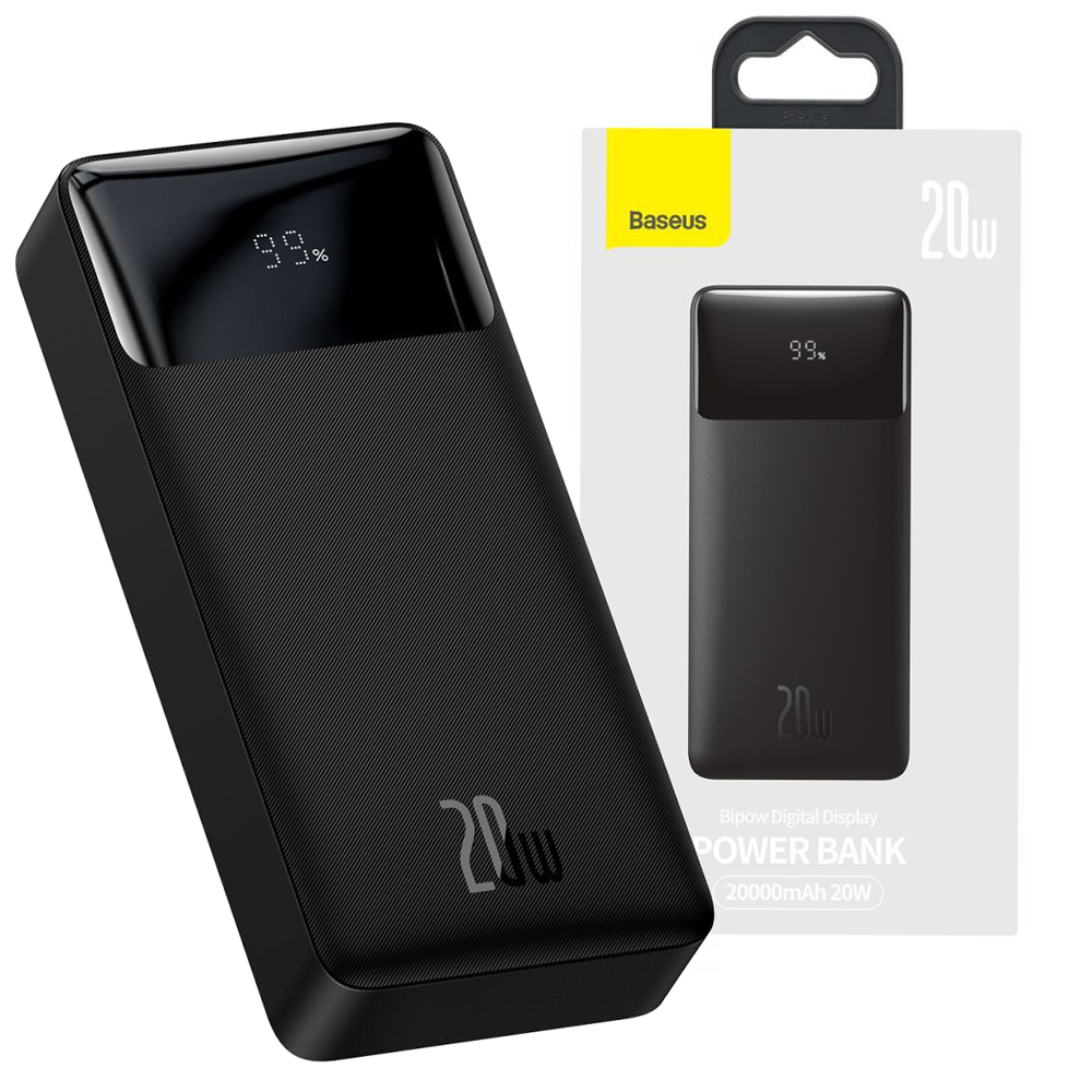 Повербанк Baseus Bipow Digital Display 2USB+Type-C PD/QC 20W 30000mAh Black (PPDML-N01)
Повербанк Baseus Bipow Digital Display 2USB+Type-C PD/QC 20W 30000mAh Black (PPDML-N01)