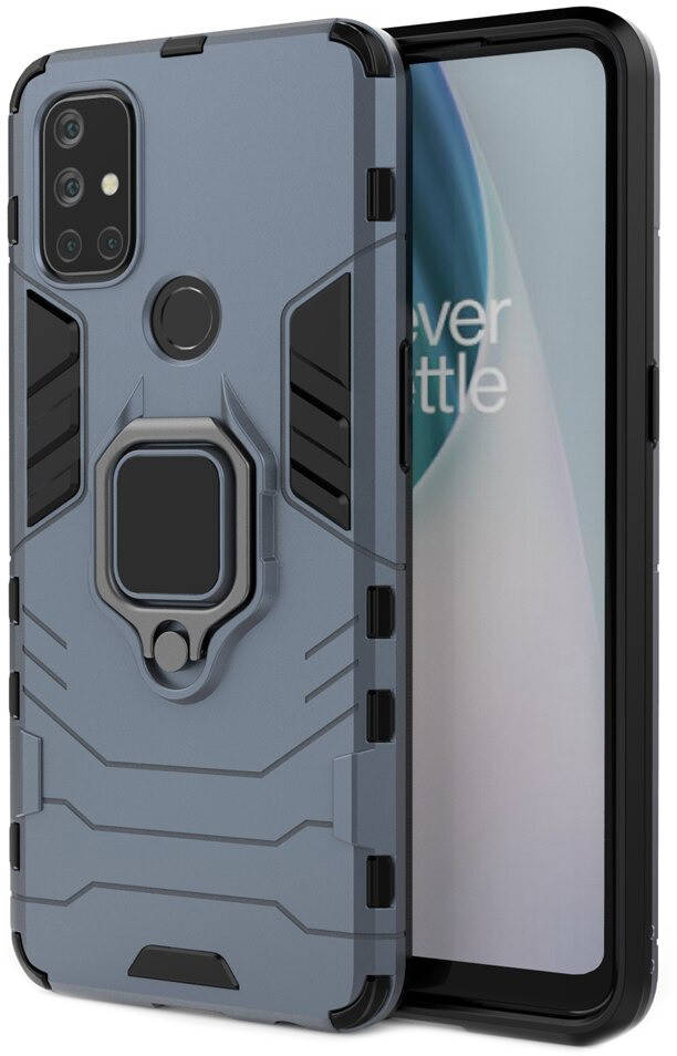 Противоударный чехол OnePlus Nord N10 (подставка кольцо) Графитовый