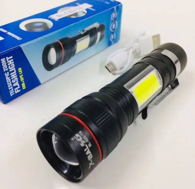 Светодиодный металлический ручной фонарик, мощный яркий аккумуляторный USB фонарь карманный BL-520, Черный
Светодиодный металлический ручной фонарик, мощный яркий аккумуляторный USB фонарь карманный BL-520, Черный