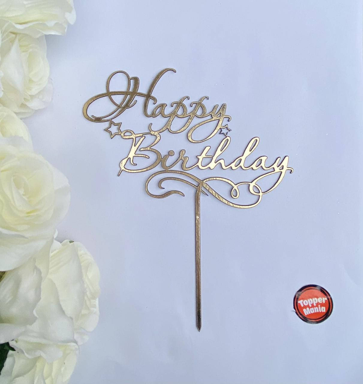 Топпер Happy Birthday звезды из ламинированного картона Золотой | Топпер Happy Birthday картонный зеркальный
Топпер Happy Birthday звезды из ламинированного картона Золотой | Топпер Happy Birthday картонный зеркальный