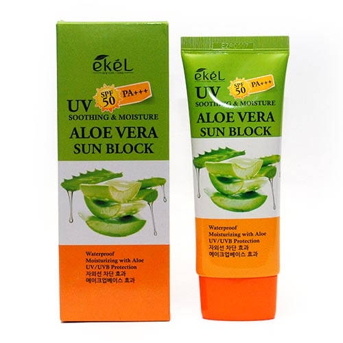 EKEL UV Aloe Vera Sun Block SPF 50+/PA+++, солнцезащитный крем с экстрактом алоэ вера 70 g
EKEL UV Aloe Vera Sun Block SPF 50+/PA+++, солнцезащитный крем с экстрактом алоэ вера 70 g