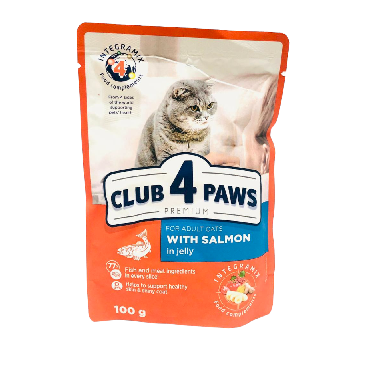 Влажный корм для взрослых кошек Club 4 Paws (Клуб 4 Лапы) Премиум 100 г с лососем в желе
Влажный корм для взрослых кошек Club 4 Paws (Клуб 4 Лапы) Премиум 100 г с лососем в желе