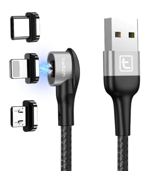 Кабель 3в1 магнитный для зарядки телефона Twitch T02 MicroUSB+Type-C+Lightning 100см |3A| Черный
Кабель 3в1 магнитный для зарядки телефона Twitch T02 MicroUSB+Type-C+Lightning 100см |3A| Черный