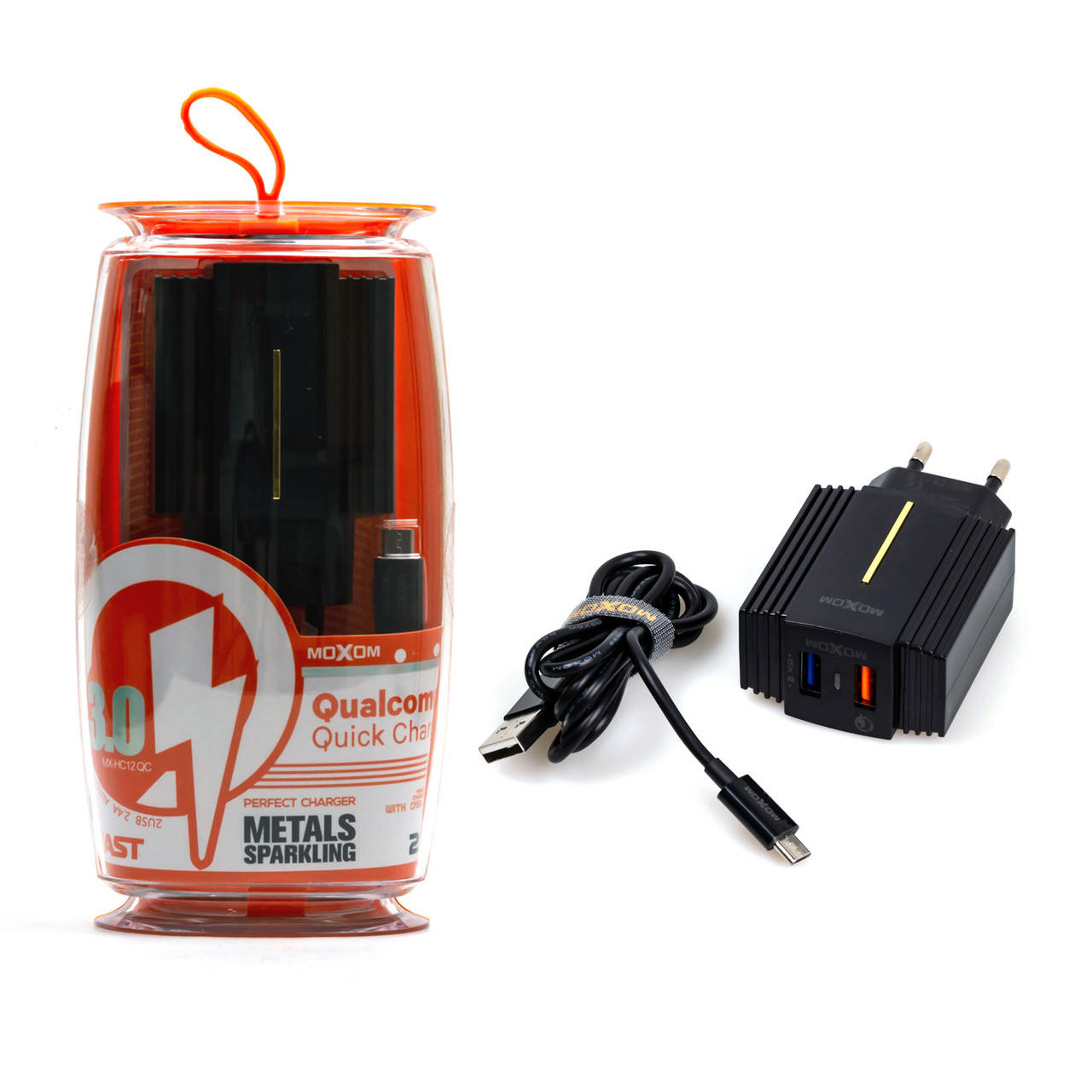 Зарядное устройство USB MOXOM MX-HC12 2.4A 2USB 3.0 Quick Charge (адаптер + кабель USB-Micro USB)
Зарядное устройство USB MOXOM MX-HC12 2.4A 2USB 3.0 Quick Charge (адаптер + кабель USB-Micro USB)