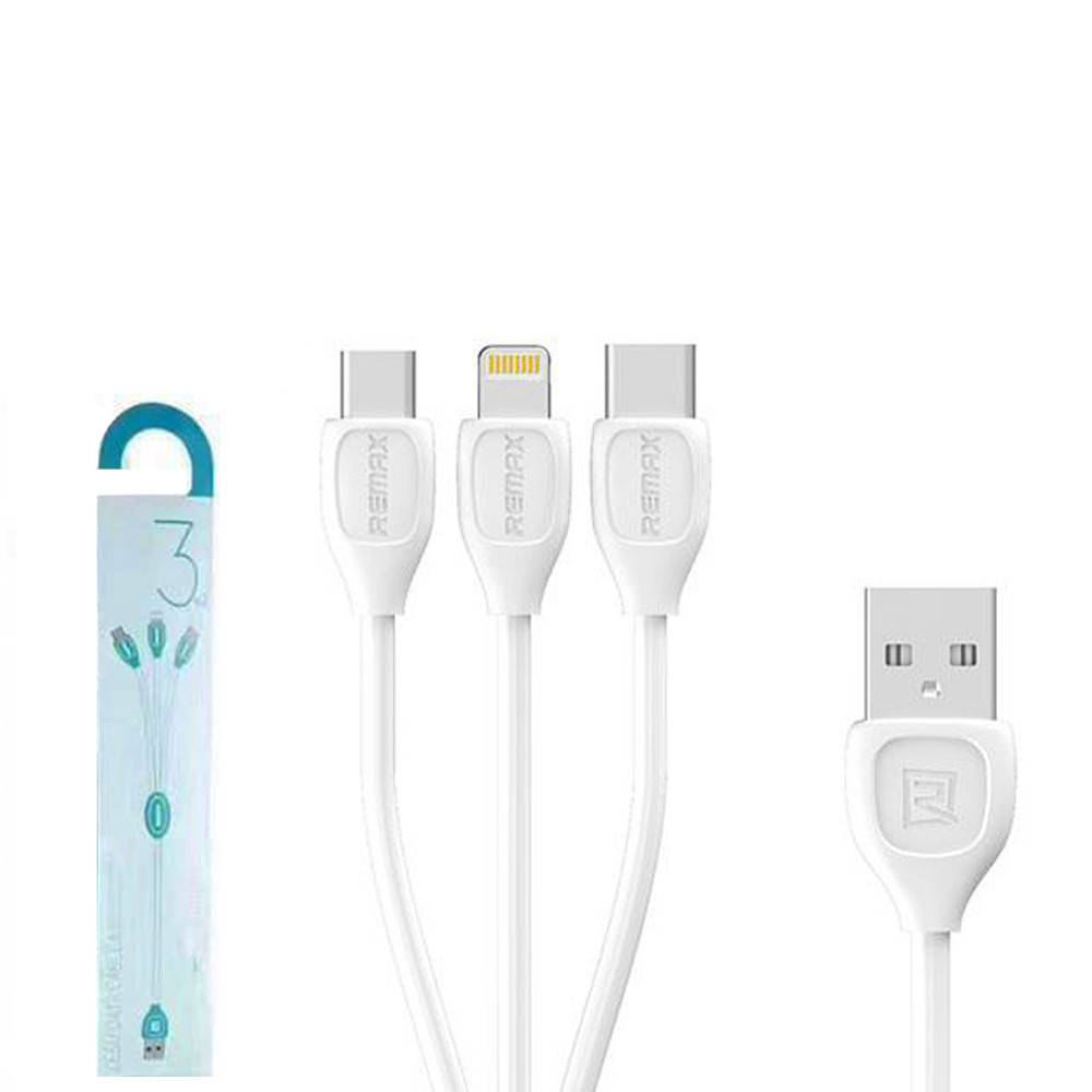 USB кабель Remax Lesu 3 in 1 RC-050th Lightning & Micro USB & Type-C 1m White, Белый
USB кабель Remax Lesu 3 in 1 RC-050th Lightning & Micro USB & Type-C 1m White, Белый