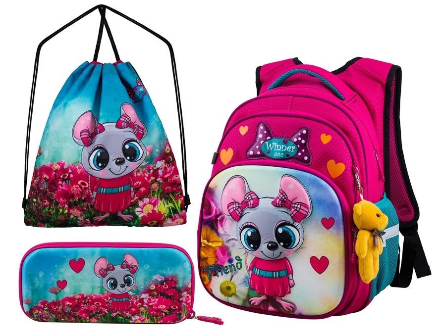 Рюкзак школьный Winner Stile R3-221 с наполнением (3 предмета), Розовый
Рюкзак школьный Winner Stile R3-221 с наполнением (3 предмета), Розовый