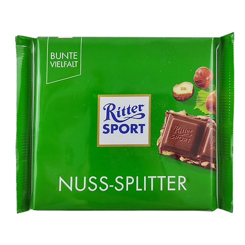 Шоколад Ріттер Спорт молочний з горіхом Ritter Sport nuss-spliter 100g 80шт/ящ (Код : 00-00003954)
Шоколад Ріттер Спорт молочний з горіхом Ritter Sport nuss-spliter 100g 80шт/ящ (Код : 00-00003954)