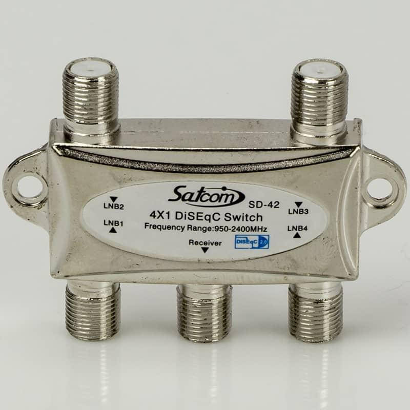 Satcom SD-42 DiSEqC 4/1 Переключатель для коммутации спутникового ресивера и конвертера
Satcom SD-42 DiSEqC 4/1 Переключатель для коммутации спутникового ресивера и конвертера