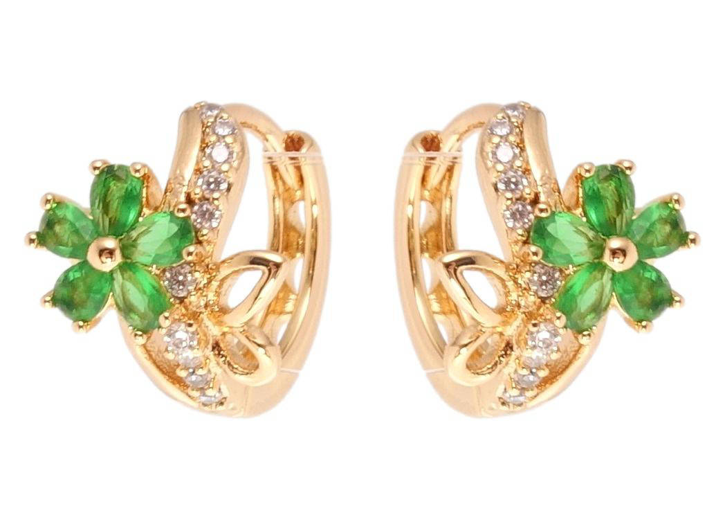 Серьги Xuping Позолота 18K колечки "Зеленый кристальный цветочек на волнистой дорожке циркония"
Серьги Xuping Позолота 18K колечки "Зеленый кристальный цветочек на волнистой дорожке циркония"