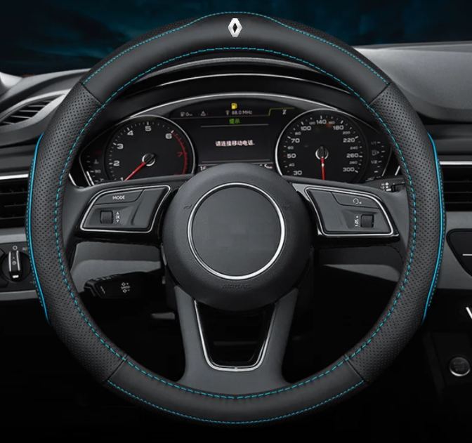 Чехол оплетка Cool на руль для автомобиля Renault натуральная кожа Черный с синей прошивкой
Чехол оплетка Cool на руль для автомобиля Renault натуральная кожа Черный с синей прошивкой