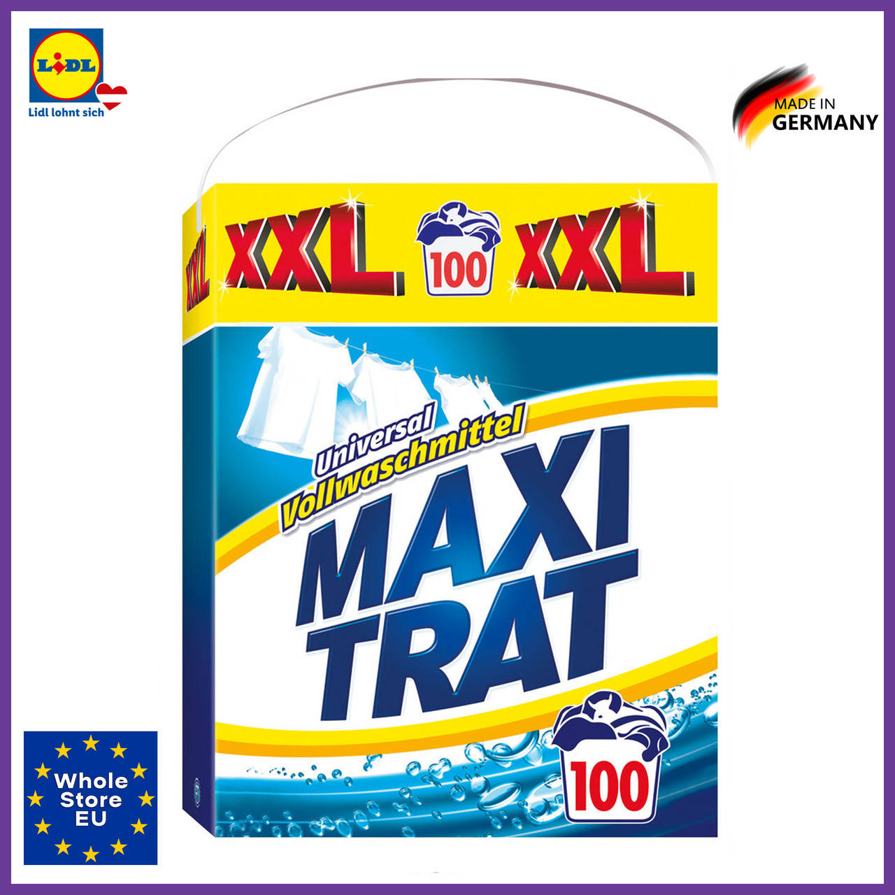 Стиральный порошок Макситрат универсальный Maxi Trat XXL 6кг 100 стирок Германия
Стиральный порошок Макситрат универсальный Maxi Trat XXL 6кг 100 стирок Германия