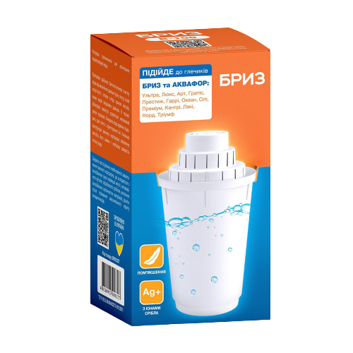 БРИЗ В-100 Сменный картридж для фильтра-кувшина Аквафор
БРИЗ В-100 Сменный картридж для фильтра-кувшина Аквафор