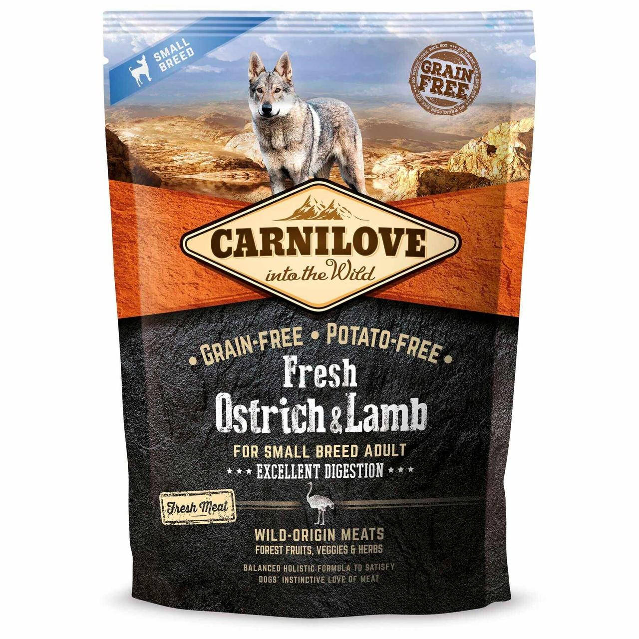 Сухой корм для взрослых собак малых пород Carnilove Fresh Ostrich & Lamb с страусом и ягненком 1,5 кг
Сухой корм для взрослых собак малых пород Carnilove Fresh Ostrich & Lamb с страусом и ягненком 1,5 кг