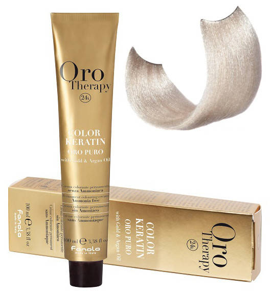 Крем-краска безаммиачная для волос Fanola Oro Therapy Extra №10/0 Blonde platinum extra 100 мл (3060Qu)
Крем-краска безаммиачная для волос Fanola Oro Therapy Extra №10/0 Blonde platinum extra 100 мл (3060Qu)