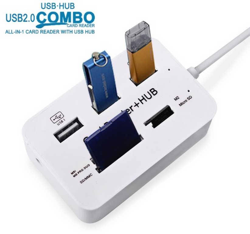 Универсальное устройство Usb 2.0 хаб 3 порта USB картридер MS M2 SDMMC tf кардридер, Белый
Универсальное устройство Usb 2.0 хаб 3 порта USB картридер MS M2 SDMMC tf кардридер, Белый