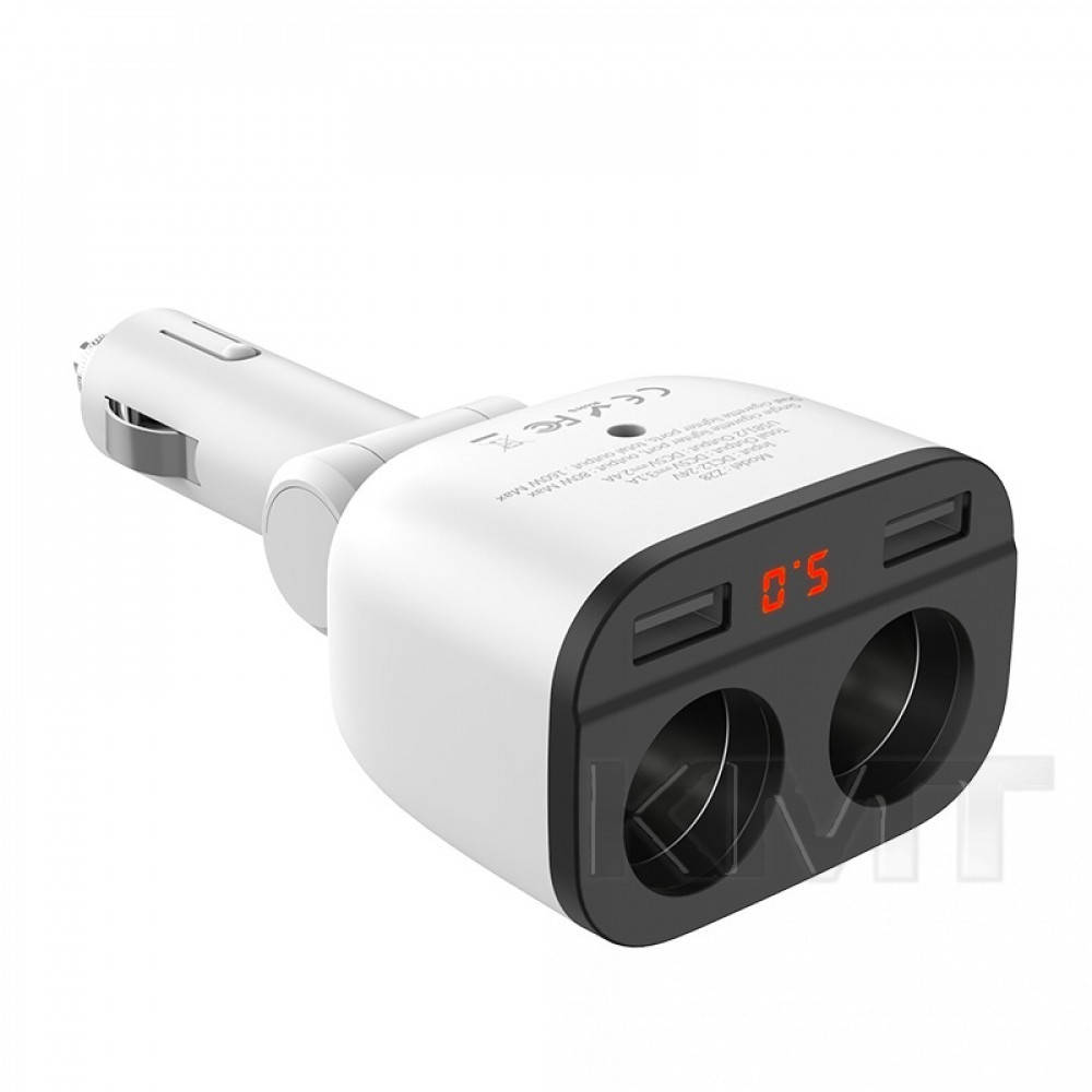 Розгалужувач прикурювача і АЗП Hoco - Z28 Power Ocean With Digital Display (2 USB)(3.1A) White
Розгалужувач прикурювача і АЗП Hoco - Z28 Power Ocean With Digital Display (2 USB)(3.1A) White