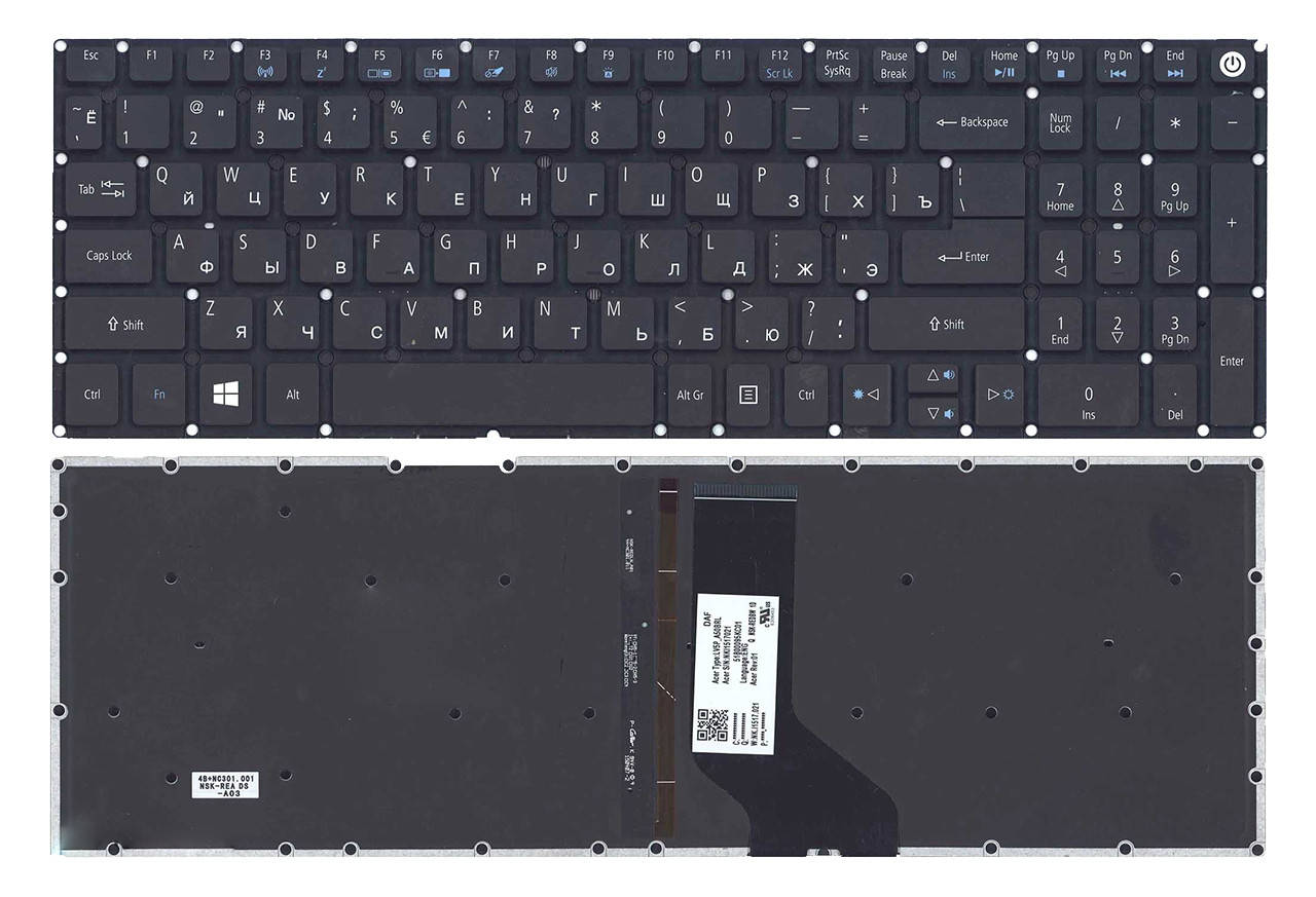 Клавиатура для ноутбука Acer Aspire A715-71G с подсветкой клавиш, матовая (NK.I1517.007), Черный
Клавиатура для ноутбука Acer Aspire A715-71G с подсветкой клавиш, матовая (NK.I1517.007), Черный