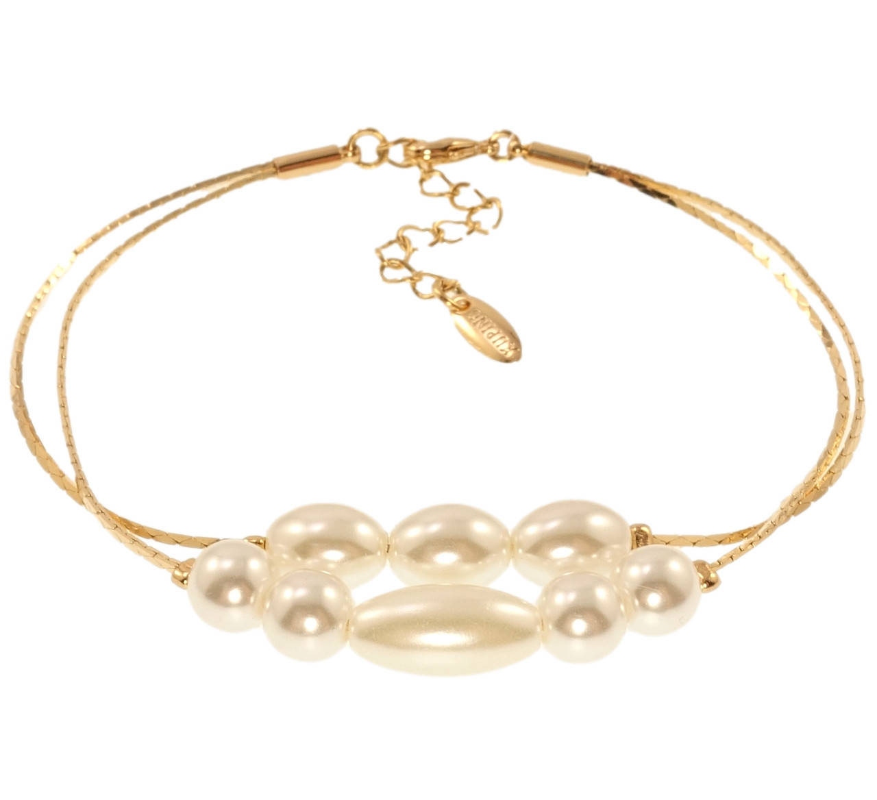 Браслет Xuping Позолота 18K "Жемчужные бусины на двух ювелирных шнурках" длина с доп.цепочкой 17-20.5см х 1мм
Браслет Xuping Позолота 18K "Жемчужные бусины на двух ювелирных шнурках" длина с доп.цепочкой 17-20.5см х 1мм