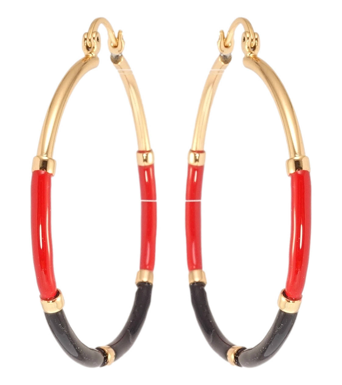 Серьги Xuping Позолота 18K замок-булавка "Кольца с прокраской черной и красной эмалью" ø 4,5см
Серьги Xuping Позолота 18K замок-булавка "Кольца с прокраской черной и красной эмалью" ø 4,5см