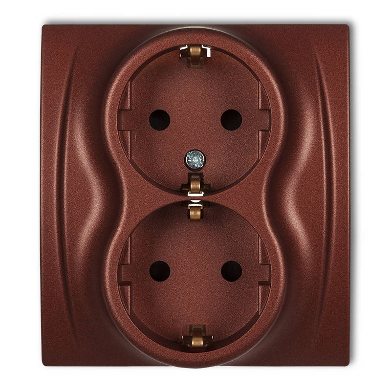 Розетка Schuko 16А 250В Karlik Logo 9LGP-2sp коричневая с з/к заземлением шторками двойная встроенная
Розетка Schuko 16А 250В Karlik Logo 9LGP-2sp коричневая с з/к заземлением шторками двойная встроенная