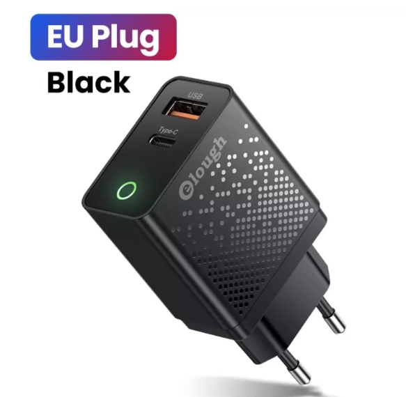 Сетевое зарядное устройство с быстрой зарядкой 2 port 20W PD Type-C QC USB KL51B. Зарядка для телефона, Черный
Сетевое зарядное устройство с быстрой зарядкой 2 port 20W PD Type-C QC USB KL51B. Зарядка для телефона, Черный