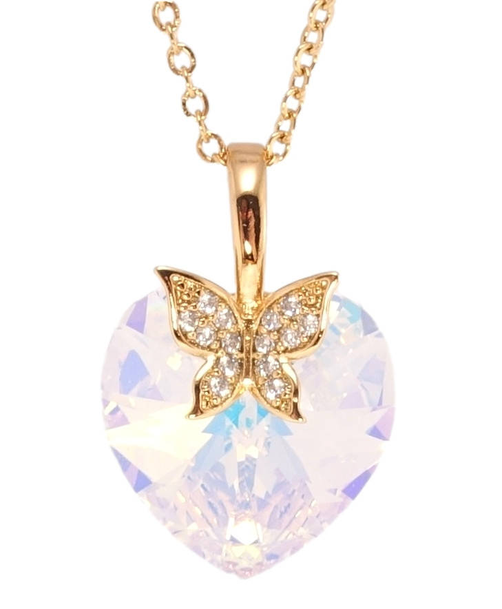 Кулон Xuping Позолота 18K с кр-ми Swarovski на цепочке "Сердечко Shimmer с бабочкой" дл. 40-45см х 2мм
Кулон Xuping Позолота 18K с кр-ми Swarovski на цепочке "Сердечко Shimmer с бабочкой" дл. 40-45см х 2мм