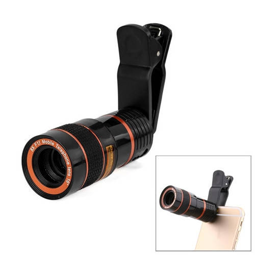 Съемный универсальный 8x обьектив-прищепка телефона, телескоп, Черный
Съемный универсальный 8x обьектив-прищепка телефона, телескоп, Черный