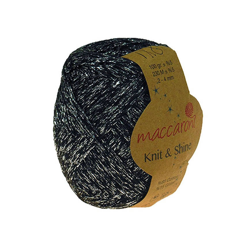 Хлопковый шнур Maccaroni Knit&Shine Цвет Черный
Хлопковый шнур Maccaroni Knit&Shine Цвет Черный