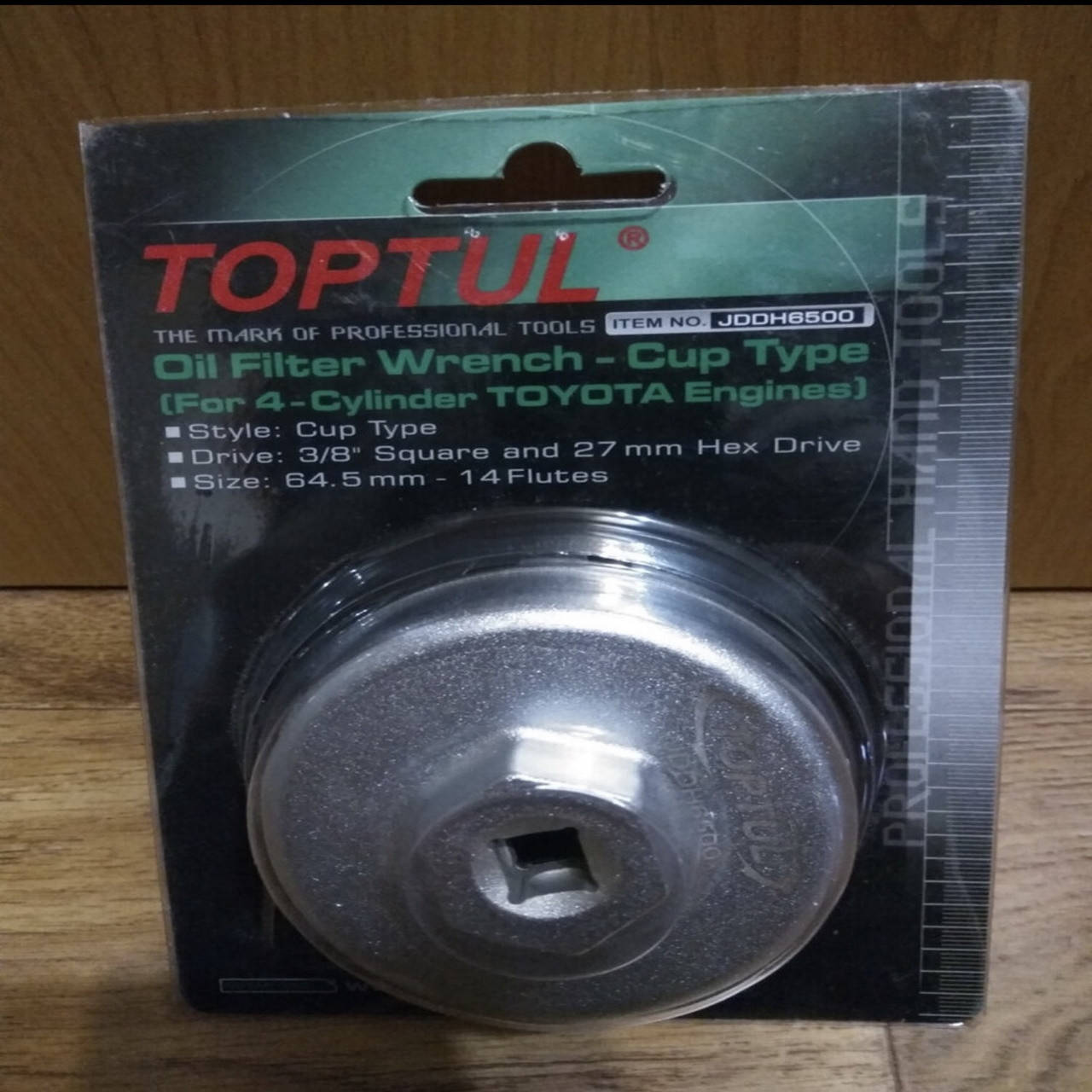 Съемник масляного фильтра чашка Toptul 64,5/14 мм 4-х цил. TOYOTA Auris Corolla Prius Voxy Wish JDDH6500
Съемник масляного фильтра чашка Toptul 64,5/14 мм 4-х цил. TOYOTA Auris Corolla Prius Voxy Wish JDDH6500
