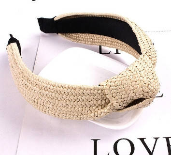 Модный плетеный обруч чалма 2020 - Бежевый 
Модный плетеный обруч чалма 2020 - Бежевый