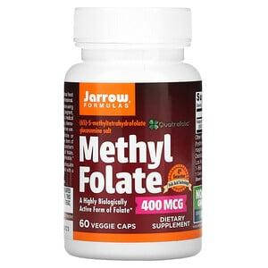 Метилфолат (фолиевая кислота), Methyl Folate, Jarrow Formulas, 400 мкг, 60 растительных капсул
Метилфолат (фолиевая кислота), Methyl Folate, Jarrow Formulas, 400 мкг, 60 растительных капсул