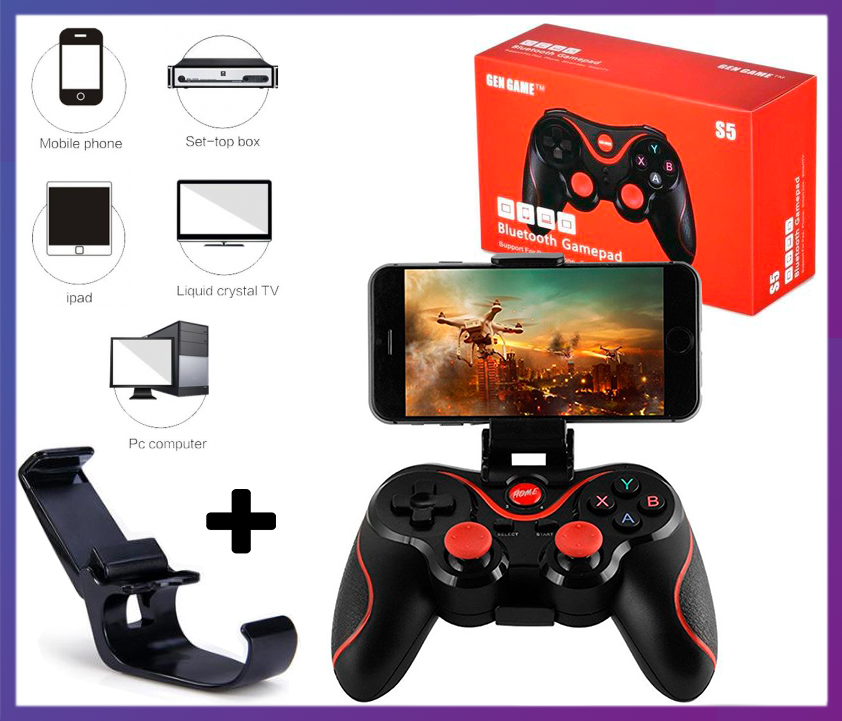 Игровой джойстик Gen Game S5 Bluetooth 3.0 для смартфона, беспроводной геймпад для планшетов/смартфонов s, Черный
Игровой джойстик Gen Game S5 Bluetooth 3.0 для смартфона, беспроводной геймпад для планшетов/смартфонов s, Черный
