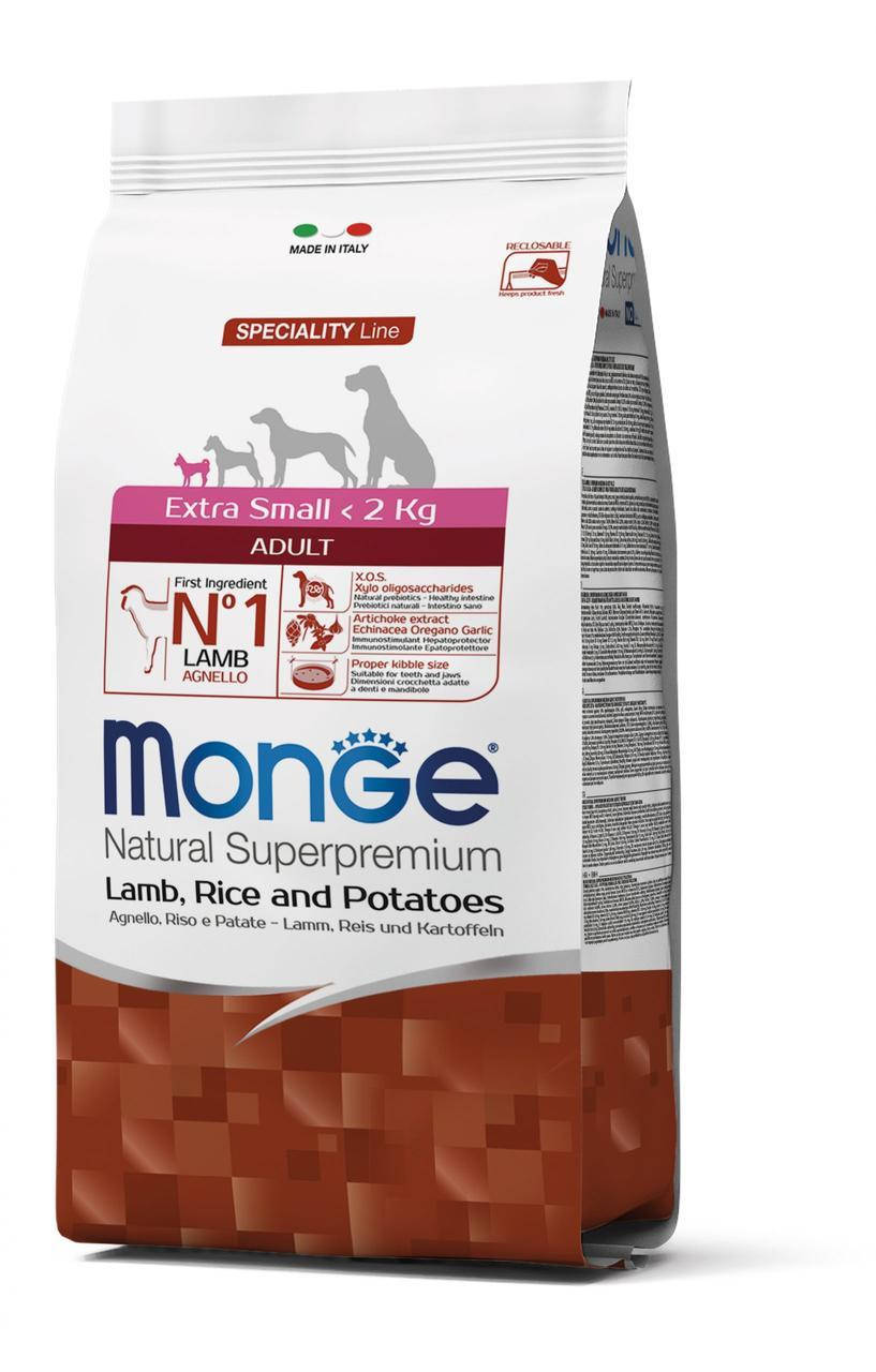 Сухой корм для взрослых собак миниатюрных пород с ягненком Monge Dog Extrasmall Adult 2,5 кг
Сухой корм для взрослых собак миниатюрных пород с ягненком Monge Dog Extrasmall Adult 2,5 кг