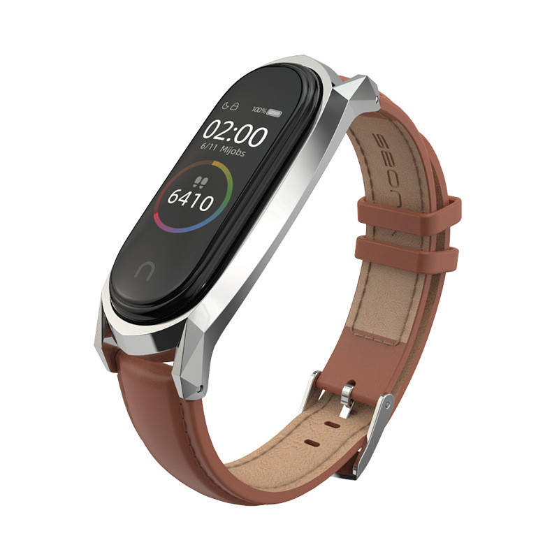 Шкіряний ремінець MiJobs для Xiaomi Mi Band 5 / 6. Натуральна шкіра. GT style дизайн. Коричневий (гладка шкіра; срібло)
Шкіряний ремінець MiJobs для Xiaomi Mi Band 5 / 6. Натуральна шкіра. GT style дизайн. Коричневий (гладка шкіра; срібло)