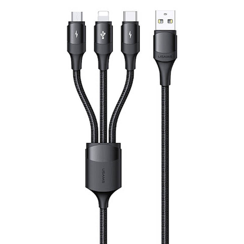 Нейлоновый кабель для зарядки с разъёмом Type-C и microUSB и Lightning 1 метра Usams US-SJ515 черный зарядка
Нейлоновый кабель для зарядки с разъёмом Type-C и microUSB и Lightning 1 метра Usams US-SJ515 черный зарядка