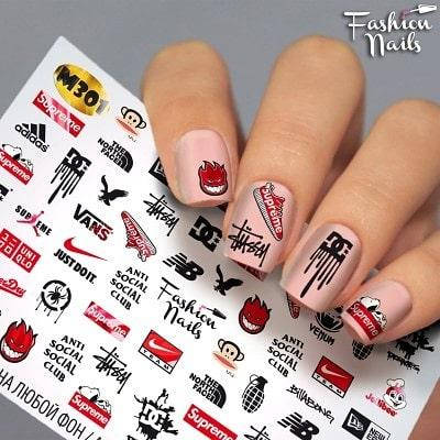 Слайдер-дизайн наклейки на ногти для маникюра водные Fashion Nails М 301 supreme,adidas., Красный
Слайдер-дизайн наклейки на ногти для маникюра водные Fashion Nails М 301 supreme,adidas., Красный