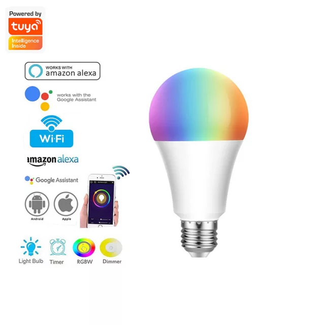 Лампа 8W Е27 RGB LED світлодіодна мульти кольорова розумна Smart з управлінням зі смартфону по WiFi
Лампа 8W Е27 RGB LED світлодіодна мульти кольорова розумна Smart з управлінням зі смартфону по WiFi
