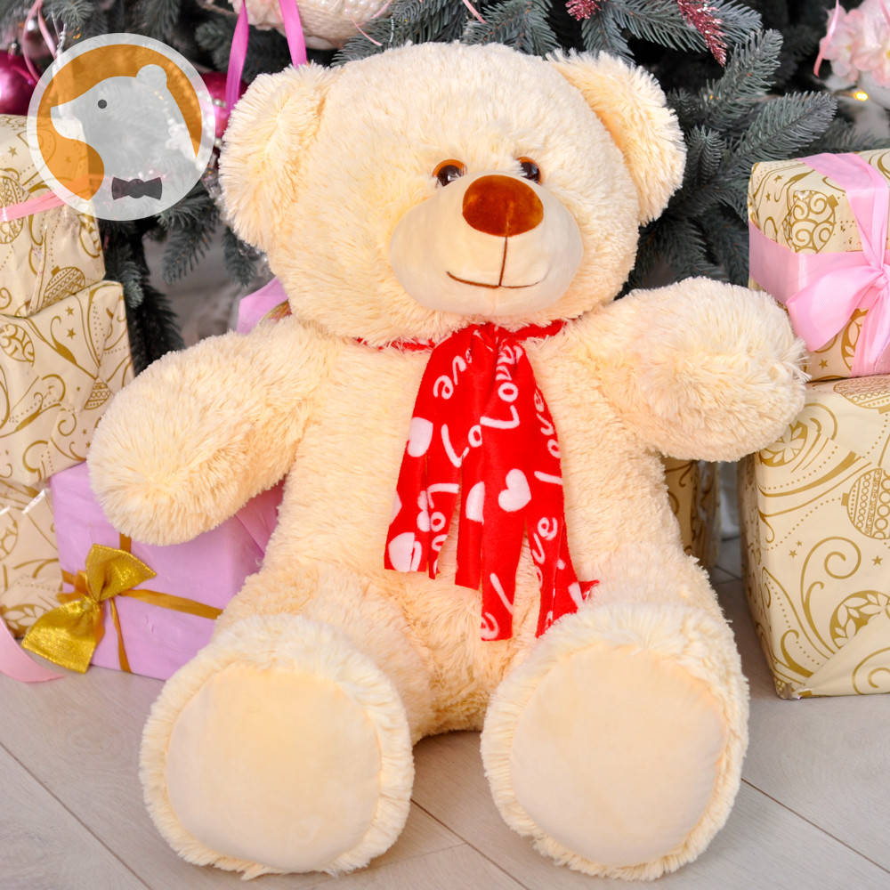 Плюшевый мишка Дэвид с шарфиком, 85 см кремовый
Плюшевый мишка Дэвид с шарфиком, 85 см кремовый