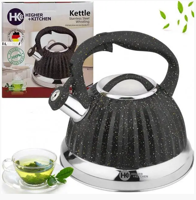 Чайник из нержавеющей стали с гранитным покрытием 3,5 л со свистком Higer Kitchen, Разные цвета
Чайник из нержавеющей стали с гранитным покрытием 3,5 л со свистком Higer Kitchen, Разные цвета