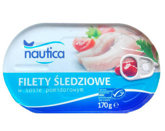 Филе сельди в томатном соусе Nautica 170г
Филе сельди в томатном соусе Nautica 170г